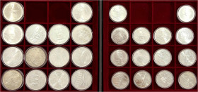 Kanada
Elisabeth II., 1952-2022
Komplette Serie der Silbermünzen zur Olympiade 1976 in Montreal. 14 X 5 und 14 X 10 Dollar. Insg. 944 g. Feinsilber....