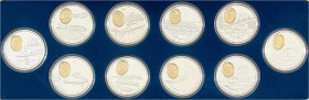 Kanada
Lots
Komplette Fliegerserie (10 X 20 Dollars Silber mit Goldeinlage) im Originaletui. BU