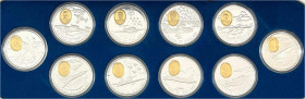 Kanada
Lots
Komplette Fliegerserie (10 X 20 Dollars Silber mit Goldeinlage) im Originaletui. BU