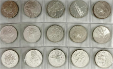 Kanada
Lots
Albumblatt mit 15 versch. 1 Dollar Silbergedenkmünzen aus 1980 bis 1995. 9 X 500er und 6 X 925er Silber. prägefrisch und Polierte Platte...