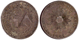 Peru
Süd-Peru, 1836-1839
8 Reales 1838 CUZCO. gutes sehr schön, Prägeschwäche, schöne Patina. Krause/Mishler 170.4.