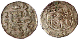 Polen
Wladislaw Herrmann, 1079-1102
Denar, Krakau. Büste l. (verwildert)/Kirche mit Kreuztürmen. sehr schön. Kopicki 32.