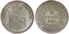 Polen
Revolution, 1830-1831
2 Zlote 1831. fast vorzüglich, Stempelfehler am Rand, min. justiert. Kopicki 2748.