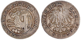 Schweiz-Schaffhausen, Stadt
Reichstaler 1621. 28,18 g. sehr schön, kl. Kratzer, Prägeschwäche. Divo/Tobler 1372b. HMZ 2-763c.