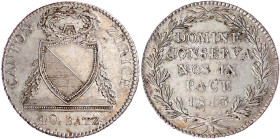 Schweiz-Zürich, Kanton
Neutaler 1813 zu 40 Batzen. vorzüglich, etwas berieben. Divo/Tobler 18. Davenport. 366. HMZ 2-1172a.