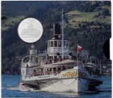 Schweizerische Eidgenossenschaft
10 X 20 Franken Silbergedenkmünze 2019 Dampfschiff Blümlisalp. Jeweils im Originalblister. Stempelglanz