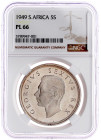 Südafrika
Georg VI., 1936-1952
5 Shillings 1949. Aufl. nur 2000 Exemplare. Im NGC-Blister mit Grading PL 66. Prooflike. Krause/Mishler 39.1.
