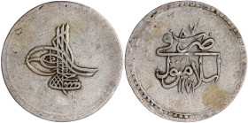 Türkei-Osmanisches Reich
Mustafa III., 1757-1774 (AH 1171-1187)
Piaster AH 1171, Jahr 7 = 1764, Islambul. sehr schön, kl. Schrötlingsfehler. Krause/...