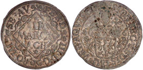 Aachen
Freie Reichsstadt
IIII Marck 1646. sehr schön, Prägeschwäche. Menadier 216.