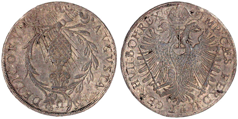 Augsburg-Stadt
Reichstaler 1629, mit Titel Ferdinands II. Stadtpyr/Doppelkopfad...