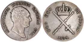 Bayern
Maximilian IV. (I.) Joseph, 1799-1806-1825
Kronentaler 1809. Seltenes erstes Jahr. sehr schön, min. Randfehler. Jaeger 14. Thun 44. AKS 44.