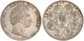 Bayern
Ludwig I., 1825-1848
Geschichtstaler 1828. Segen des Himmels. sehr schön, min. Randfehler. Jaeger 37. Thun 56. AKS 121.