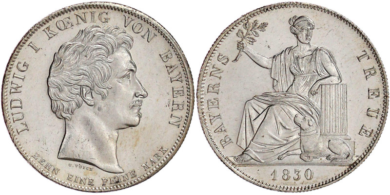 Bayern
Ludwig I., 1825-1848
Geschichtstaler 1830. Bayerns Treue. gutes vorzügl...