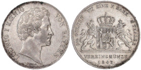 Bayern
Ludwig I., 1825-1848
Doppeltaler 1843. sehr schön/vorzüglich, min. Belag am Rand. Jaeger 65. Thun 74. AKS 74.