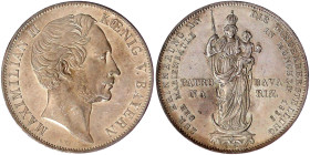 Bayern
Maximilian II. Joseph, 1848-1864
Doppelgulden 1855. Mariensäule. gutes vorzüglich. Jaeger 84. Thun 97. AKS 168.
