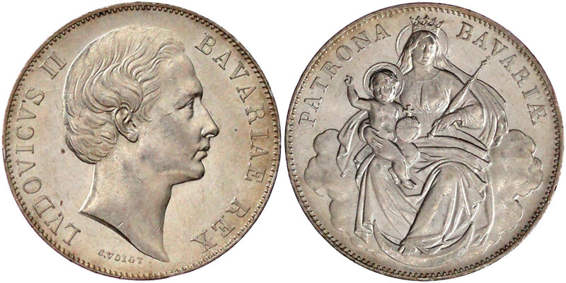 Bayern
Ludwig II., 1864-1886
Madonnentaler o.J. (1865). vorzüglich/Stempelglan...