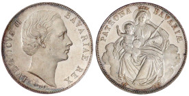 Bayern
Ludwig II., 1864-1886
Madonnentaler 1870. Erstabschlag/Polierte Platte, kl. Kratzer und min. berieben, selten in dieser Erhaltung. Jaeger 107...