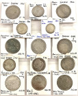 Bayern
Lots
14 Silbermünzen des 18. und 19. Jh. 9 X Madonnentaler, 1 X Wappentaler, 2 X Doppelgulden, usw. schön bis sehr schön, teils Fehler