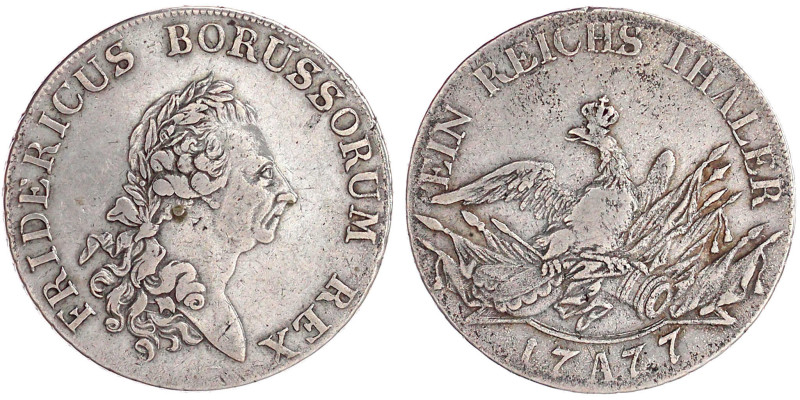 Brandenburg-Preußen
Friedrich II., 1740-1786
Reichstaler 1777 A, Berlin. 21,86...