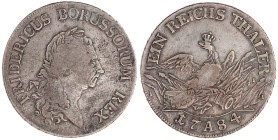 Brandenburg-Preußen
Friedrich II., 1740-1786
Reichstaler 1784 A, Berlin. 21,82 g. schön/sehr schön. Olding 70. v. Schrötter 470. Davenport. 2590....