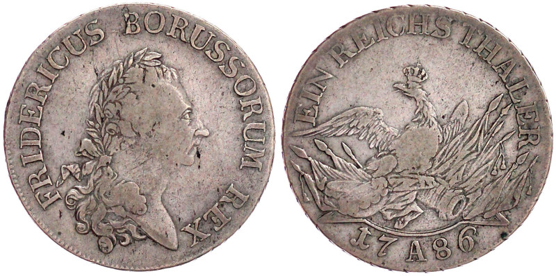 Brandenburg-Preußen
Friedrich II., 1740-1786
Reichstaler 1786 A, Berlin. Greis...