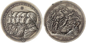 Brandenburg-Preußen
Friedrich Wilhelm III., 1797-1840
Silbermedaille 1801, von Loos. Auf die 100-Jahrfeier des Königreiches. Gestaffelte Brb. der pr...
