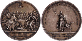 Brandenburg-Preußen
Friedrich Wilhelm III., 1797-1840
Silbermedaille o.J. (vor 1805) von Döll bei Loos. zur Konfirmation. Abendmahl/stehende Religio...