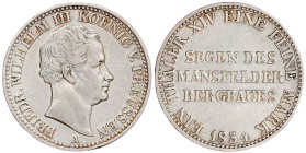 Brandenburg-Preußen
Friedrich Wilhelm III., 1797-1840
Ausbeutetaler 1834 A. gutes sehr schön. Jaeger 63. Thun 251. AKS 18.