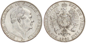 Brandenburg-Preußen
Friedrich Wilhelm IV., 1840-1861
Vereinstaler 1860 A, Berlin. vorzüglich/Stempelglanz. Jaeger 84. AKS 78. Olding 316.