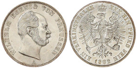 Brandenburg-Preußen
Wilhelm I., 1861-1888
Vereinstaler 1862 A, Berlin. vorzüglich/Stempelglanz, leichte Schürfstelle. Jaeger 92. AKS 97.