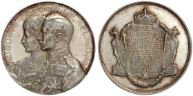 Brandenburg-Preußen
Wilhelm II., 1888-1918
Silbermedaille 1913 a.d. Besuch des Kaiserpaares in Braunschweig. Brb. Auguste u. Wilh. II n.l./8 Zeilen ...