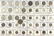 Brandenburg-Preußen
Lots
41 Silbermünzen, Friedrich der Große bis Wilhelm I. Meist in Rähmchen. Doppeltaler 1845, 13 X Taler, 4 X 1/3 Taler, 1/4 Tal...