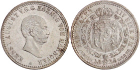 Braunschweig-Calenberg-Hannover
Ernst August, 1837-1851
Taler 1838 A. Ohne W am Halsabschnitt. vorzüglich/Stempelglanz, kl. Kratzer und min. Randfeh...
