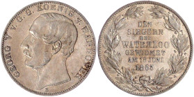 Braunschweig-Calenberg-Hannover
Georg V., 1851-1866
Vereinstaler 1865 B. Waterloo. vorzüglich, kl. Kratzer. Jaeger 98. AKS 160. Thun 176.