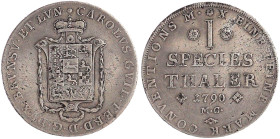 Braunschweig-Wolfenbüttel
Karl Wilhelm Ferdinand, 1780-1806
Speciestaler 1790 MC. 27,48 g. sehr schön, winz. Schrötlingsfehler. Welter 2903. Davenpo...