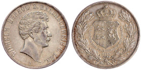 Braunschweig-Wolfenbüttel
Wilhelm, 1831-1884
Vereinsdoppeltaler 1856 B. Zum 25jährigen Regierungsjubiläum. fast vorzüglich, kl. Kratzer. Jaeger 252....