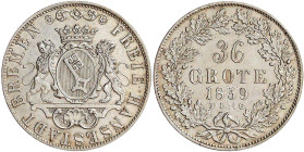 Bremen-Stadt
36 Grote 1859. fast vorzüglich. Jaeger 25. AKS 2.