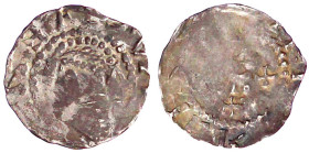 Dortmund
Heinrich II., 1002-1024
Pfennig 1014/1024. Mit Kaisertitel. Gekrönter Kopf l./Kreuz, in den Winkeln je ein Ringel, an den Enden der Arme je...