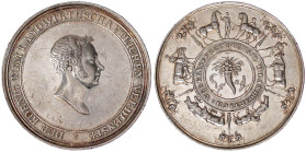 Württemberg
Wilhelm I., 1816-1864
Silberne Prämienmedaille o.J. (verliehen 1826-1836) von J.L. Wagner, für landwirtschaftliche Verdienste. Erste Aus...