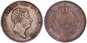 Württemberg
Wilhelm I., 1816-1864
Kronentaler 1837. sehr schön, kl. Randfehler und kl. Schrötlingsfehler. Jaeger 55. Thun 434. AKS 66. Klein/Raff 65...