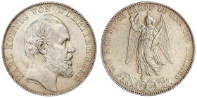Württemberg
Karl, 1864-1891
Siegestaler 1871. gutes vorzüglich. Jaeger 86. Thun 443. AKS 132.