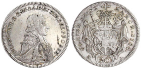Würzburg-Bistum
Franz Ludwig von Erthal, 1779-1795
20 Kreuzer 1784 MP. sehr schön/vorzüglich, Schrötlingsfehler. Helmschrott 902.