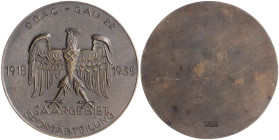 Drittes Reich
Einseitige Bronzemedaille 1935. DDAC Gau 22, Saargebiet Sportabteilung. Hersteller Redo, Saarlouis. 82 mm, im Etui. vorzüglich
