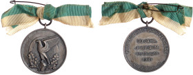 Drittes Reich
Tragbare Silbermedaille am Band 1937. Privilegierte Schützengilde Nienburg-S., 50 jähr. Jub. 34 mm; 14,14 g. vorzüglich