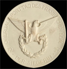 Drittes Reich
Einseitige, weiße Bakelitmedaille 1939. Obergau Sporttag des fränkischen BDM, der Siegerin. 76 mm. vorzüglich, kl. Randfehler