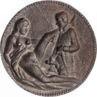 Erotik
Einseitige Eisengussmedaille o.J. Paar im Begriff des Koitus. 83 mm. vorzüglich