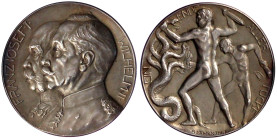 Erster Weltkrieg
Silbermedaille o.J.(1914), v. Löwenthal, a.d. Kriegsbündnis Deutschlands mit Österreich. Gestaffelte Brb. Franz Josef I. und Wilhelm...