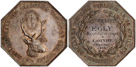 Jagd und Fischerei
Frankreich: Achteckige Silbermedaille 1876, graviert 1905. Zentrale Gesellschaft der Jäger gegen Wilderei. Verliehen an Marschall ...