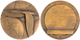 Luftfahrt und Raumfahrt
Bronzemedaille 1930 von Delannoy. Französisches Komitee zur Propagierung der Luftfahrt. Fliegende Gans zwischen Eurasien und ...