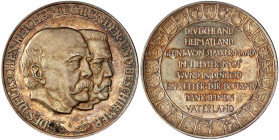 Personenmedaillen
Bismarck, Otto von *1815, +1898
Silbermedaille o.J. von Glöckler. DES DEUTSCHEN REICHES BEGRÜNDER UND BESCHIRMER. Köpfe Bismarck u...